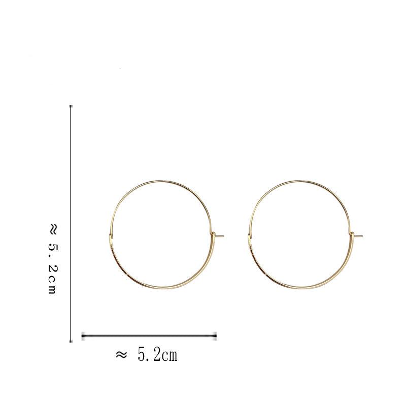 Exaggerated Circle Geometric Hoop Gold Nugget Earrings Nugget Jewelry